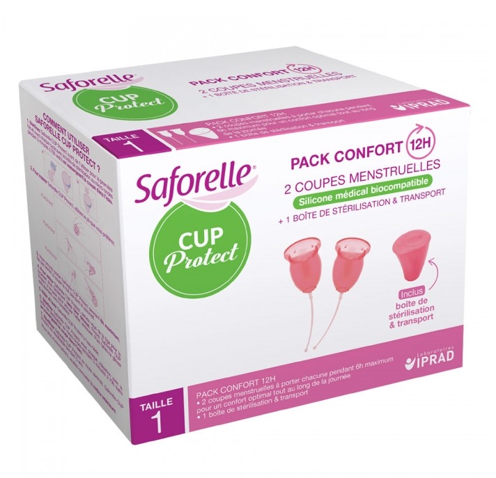 Saforelle Cup Protect Coupe Menstruelle Taille 1 Pack de 2